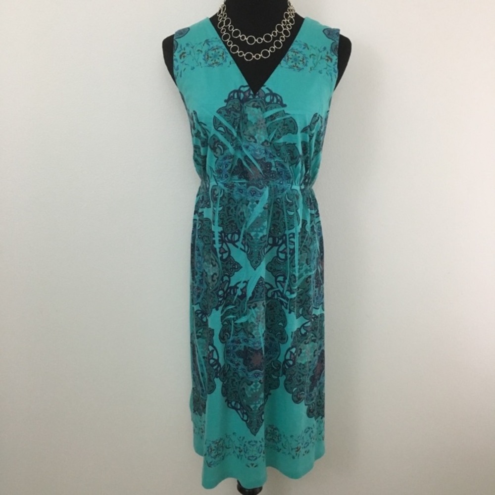Sleeveless Teal Dress